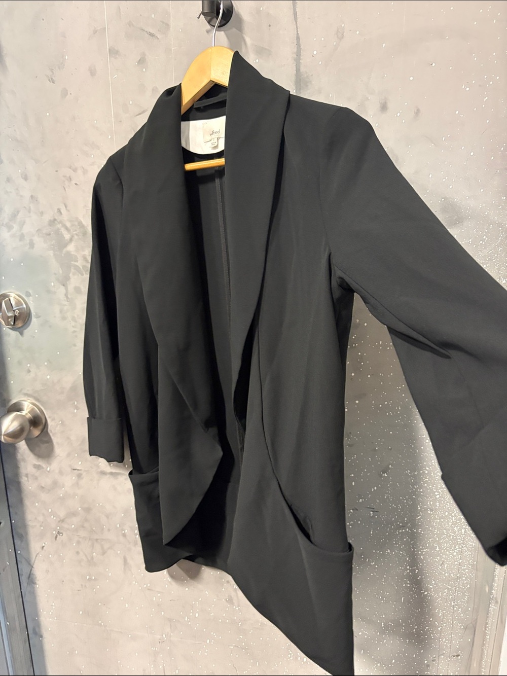 Wilfred Black Open-Front Draped Blazer - Picture 6 of 9